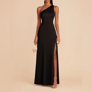 Birdy Grey one shoulder satin bridesmaid dress